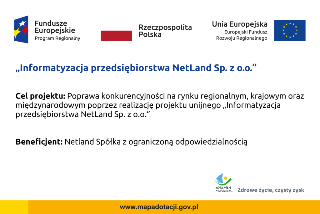 Informatyzacja przedsiębiorstwa NetLand Sp. z o. o.